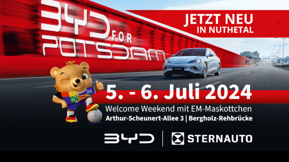 STERNAUTO ouvre le premier BYD Store pour la r&eacute;gion de Potsdam, pr&egrave;s de Berlin en Allemagne