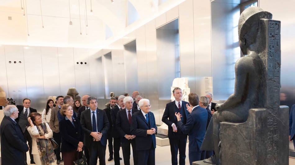 'L'Egitto &egrave; onorato della visita di Mattarella al museo egizio'