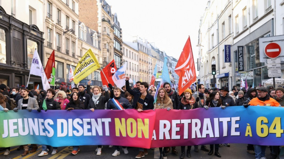 Zweiter gro&szlig;er Protesttag gegen umstrittene Rentenreform in Frankreich
