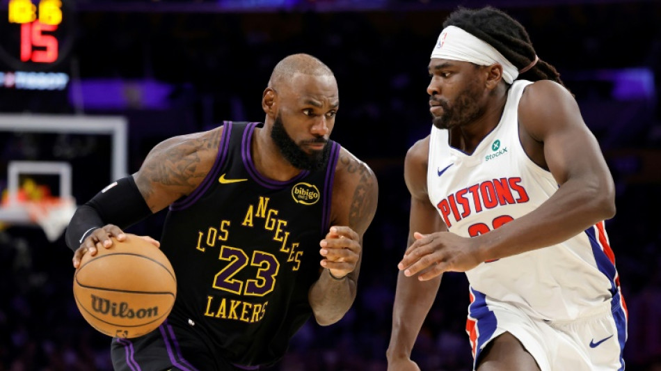 Pistons pound Lakers as James marks 41st birthday with loss