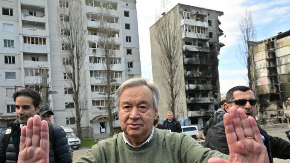 Russische Raketen schlagen w&auml;hrend Guterres-Besuch in Kiew ein