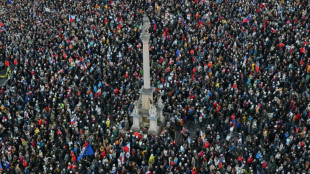 Manifestation &agrave; Prague contre la suppression de la redevance audiovisuelle